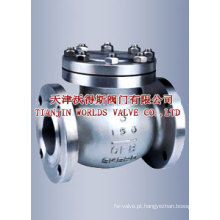 Válvula de retenção de aço inoxidável ANSI Swing (H44H-10/16/25)